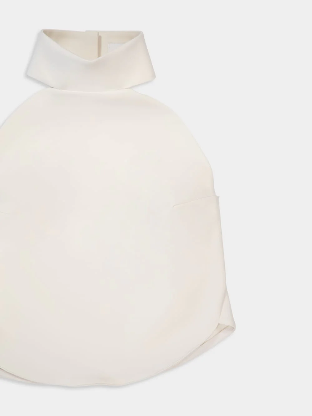 Natural Beige Ellipse Mockneck Sleeveless Top - Image 5
