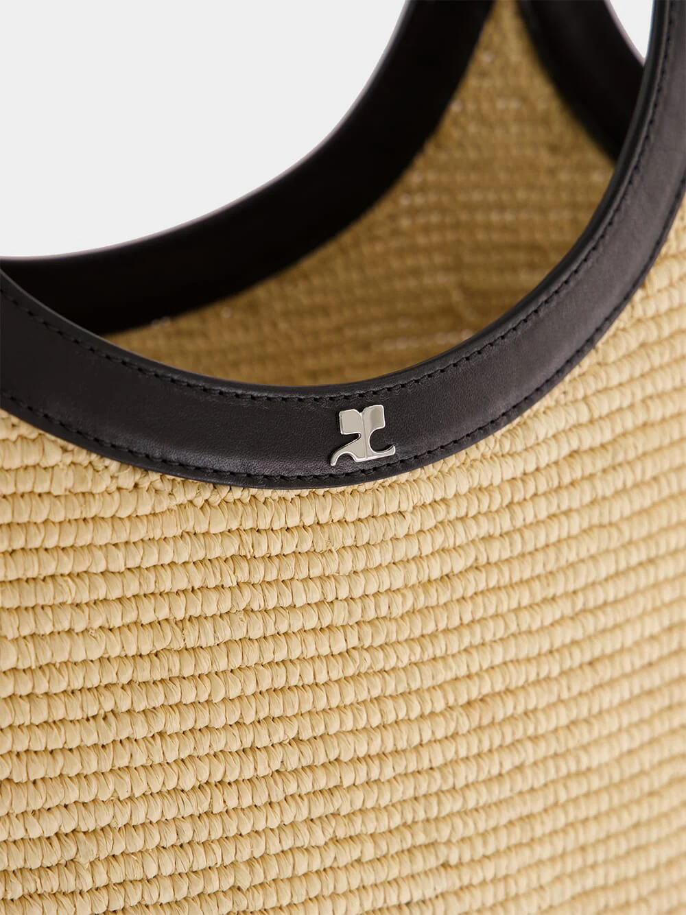 Natural Beige Medium Holy Raffia Bag - Image 6