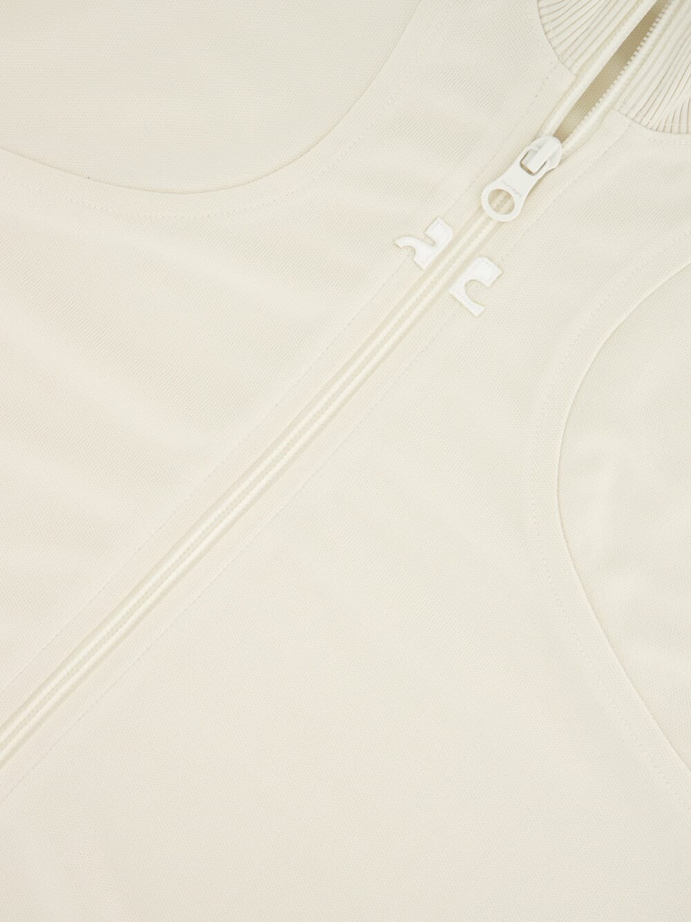 Natural Beige Scuba Interlock Tracksuit Jacket - Image 3