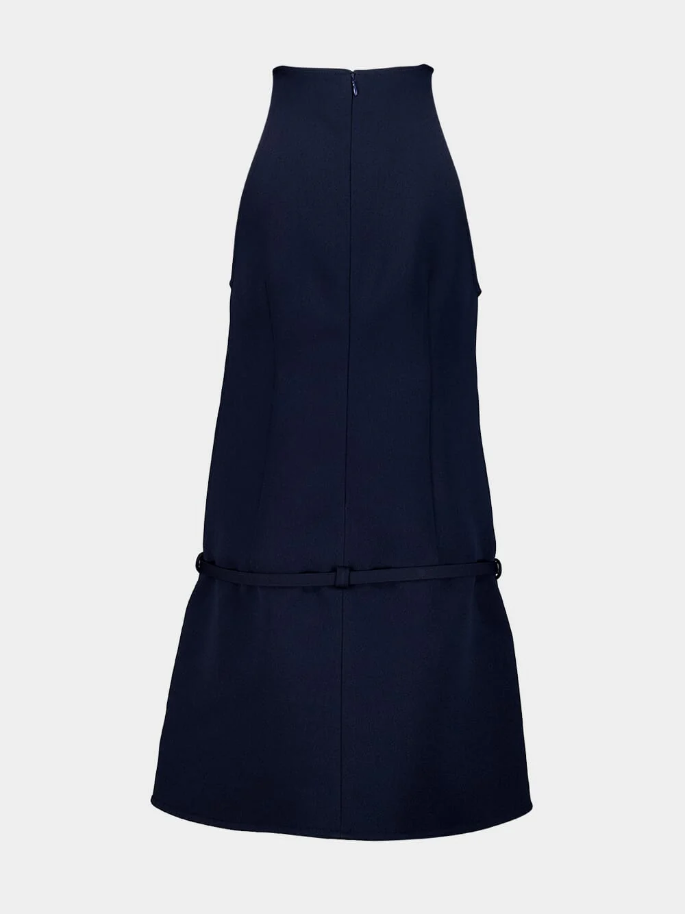 Navy A-Line Belted Mini Dress - Image 4