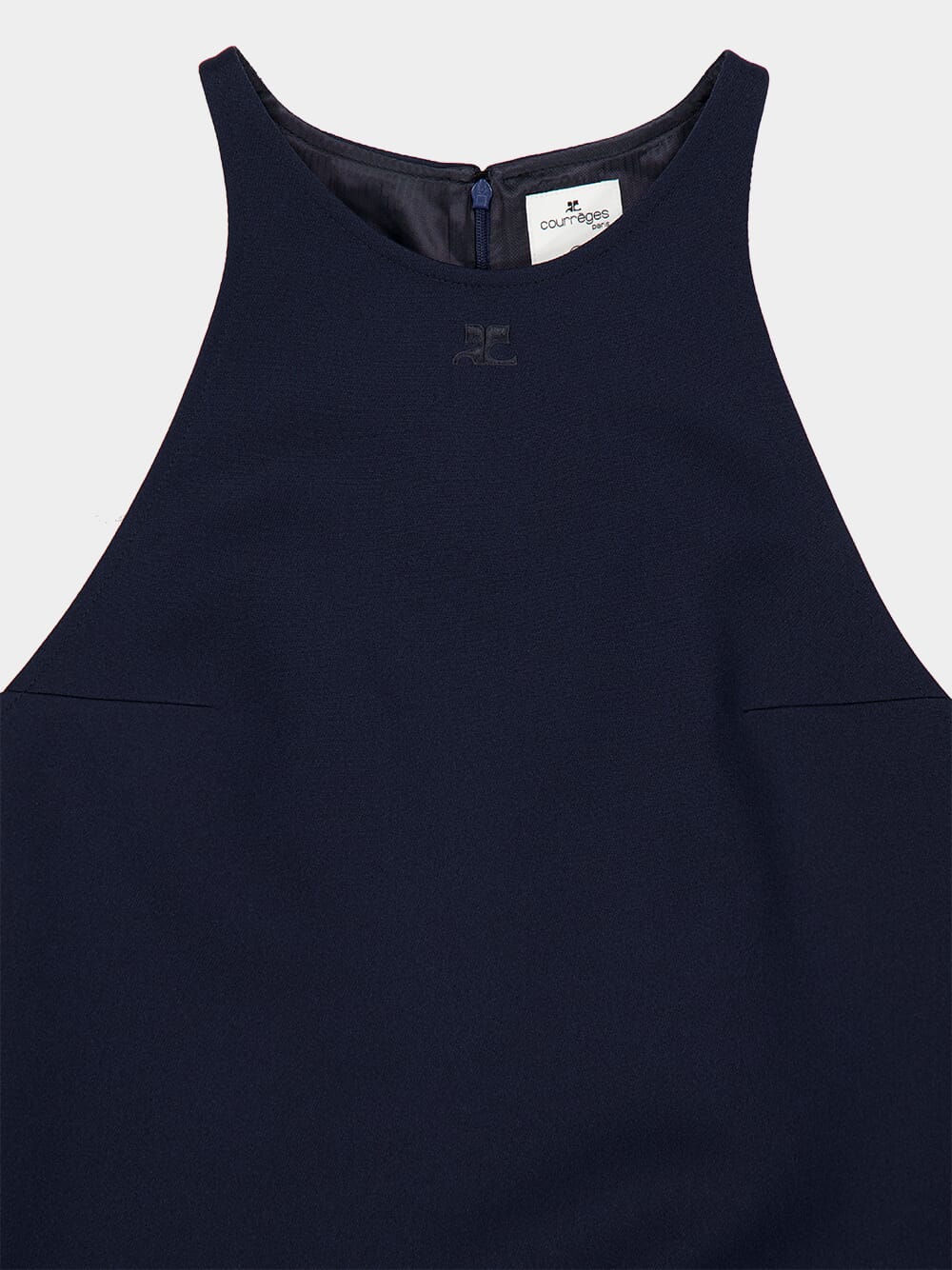 Navy A-Line Belted Mini Dress - Image 5
