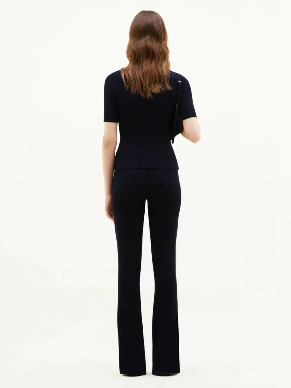 Navy Reedition Rib Knit Sweater - Image 3