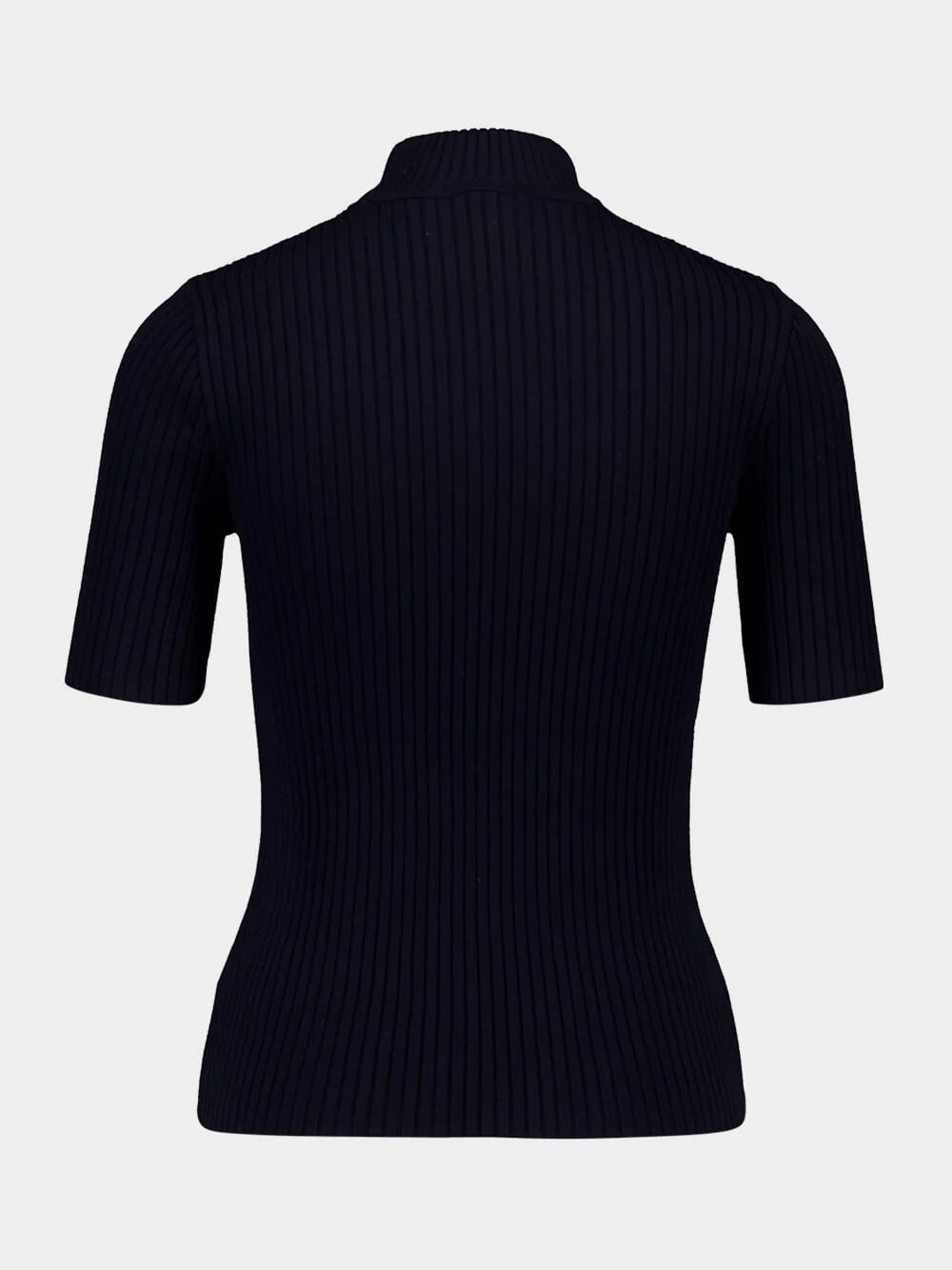 Navy Reedition Rib Knit Sweater - Image 4