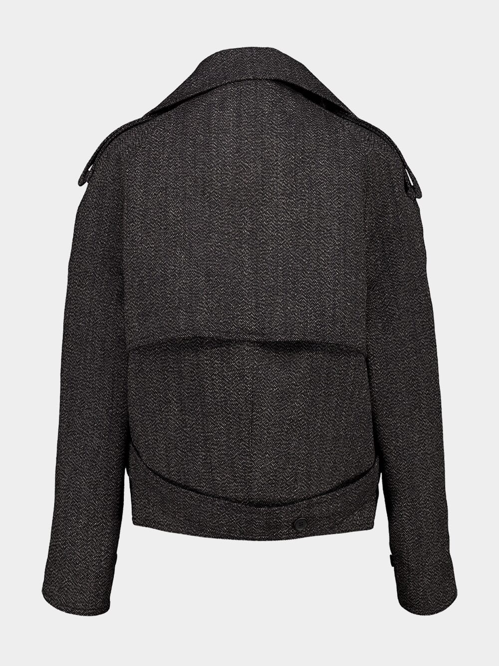 Oblique Caviar Wool Short Coat - Image 3