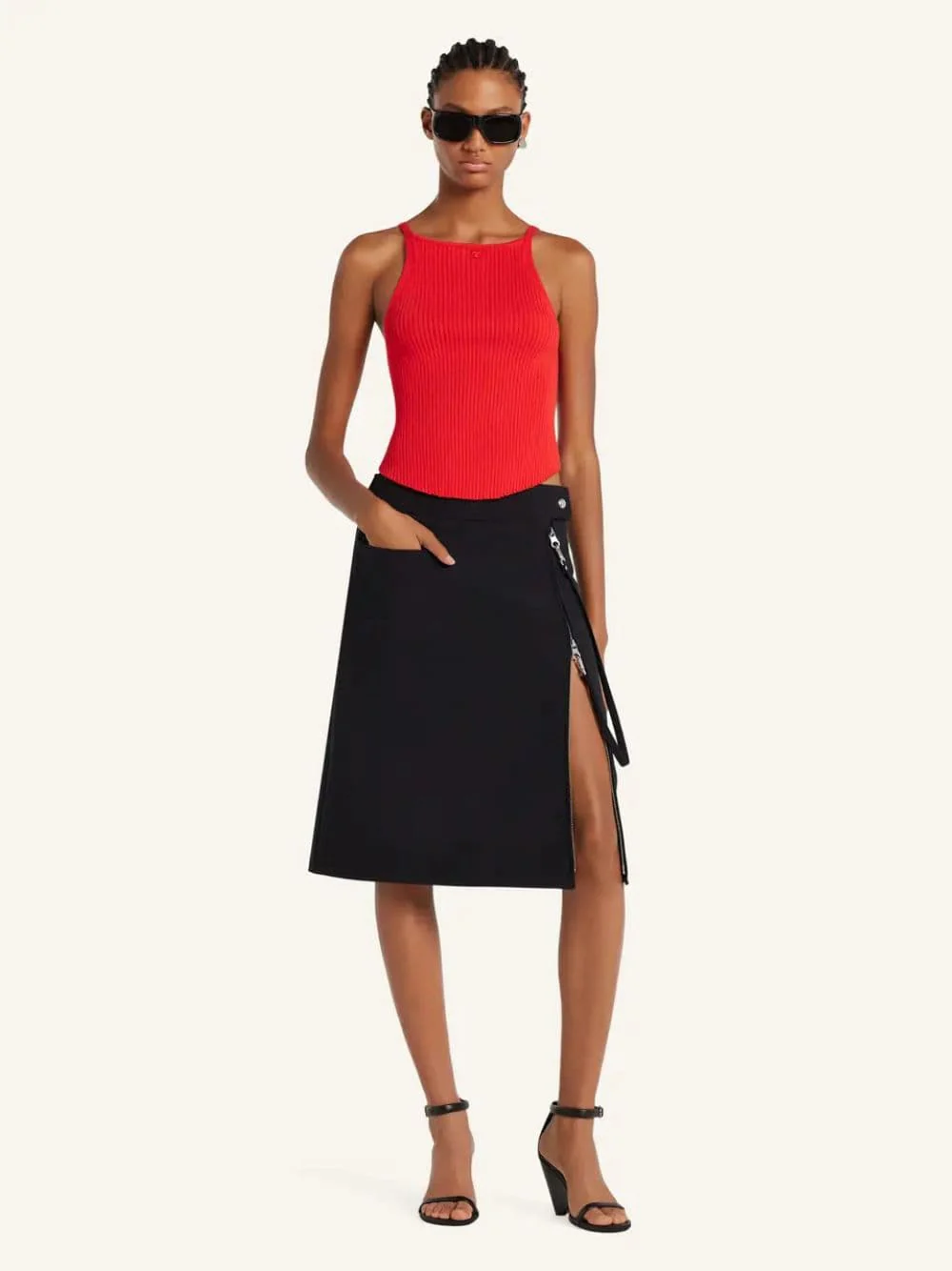 Poppy Circle Rib Knit Top