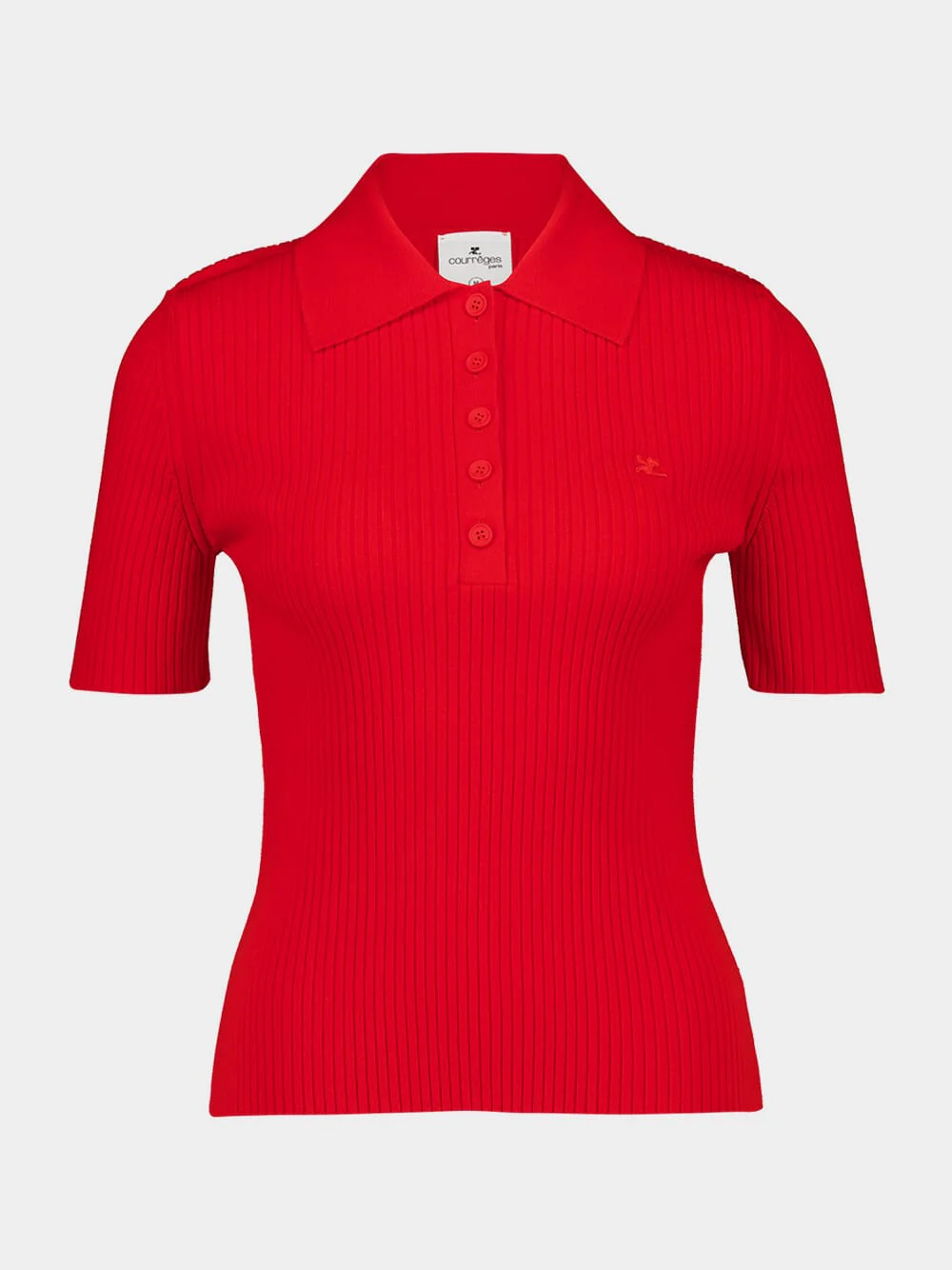 Poppy Iconic Rib Knit Polo Shirt - Image 2