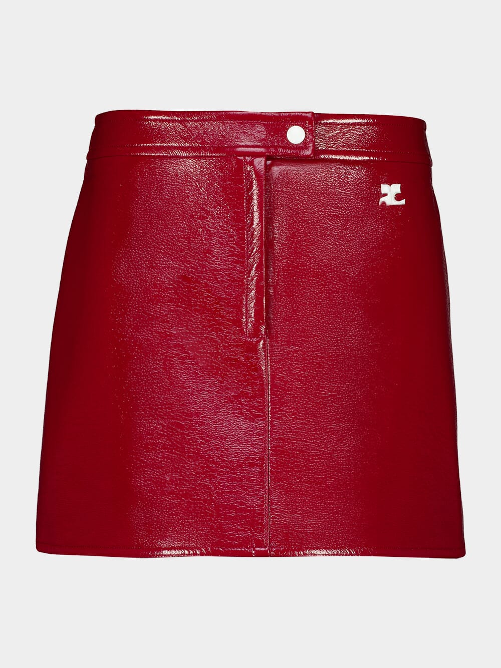 Red Reedition Vinyl Mini Skirt