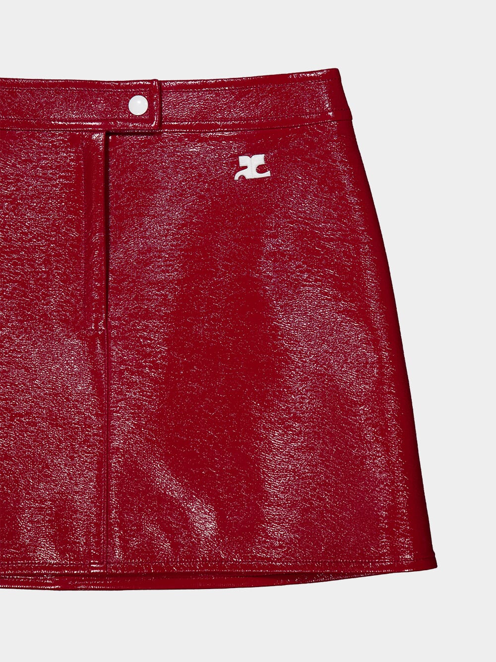 Red Reedition Vinyl Mini Skirt - Image 3