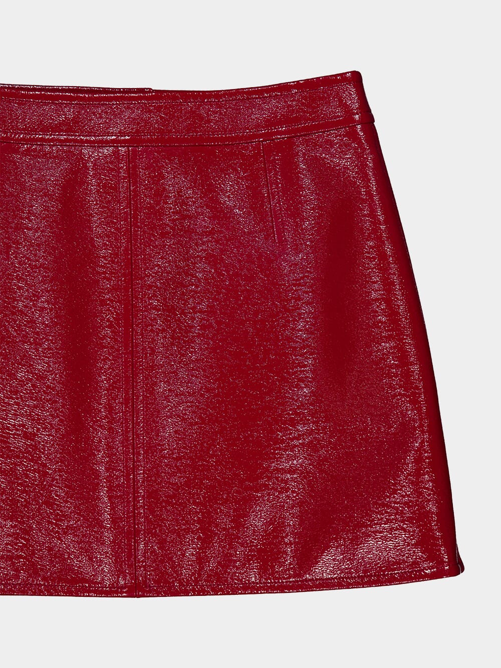 Red Reedition Vinyl Mini Skirt - Image 4