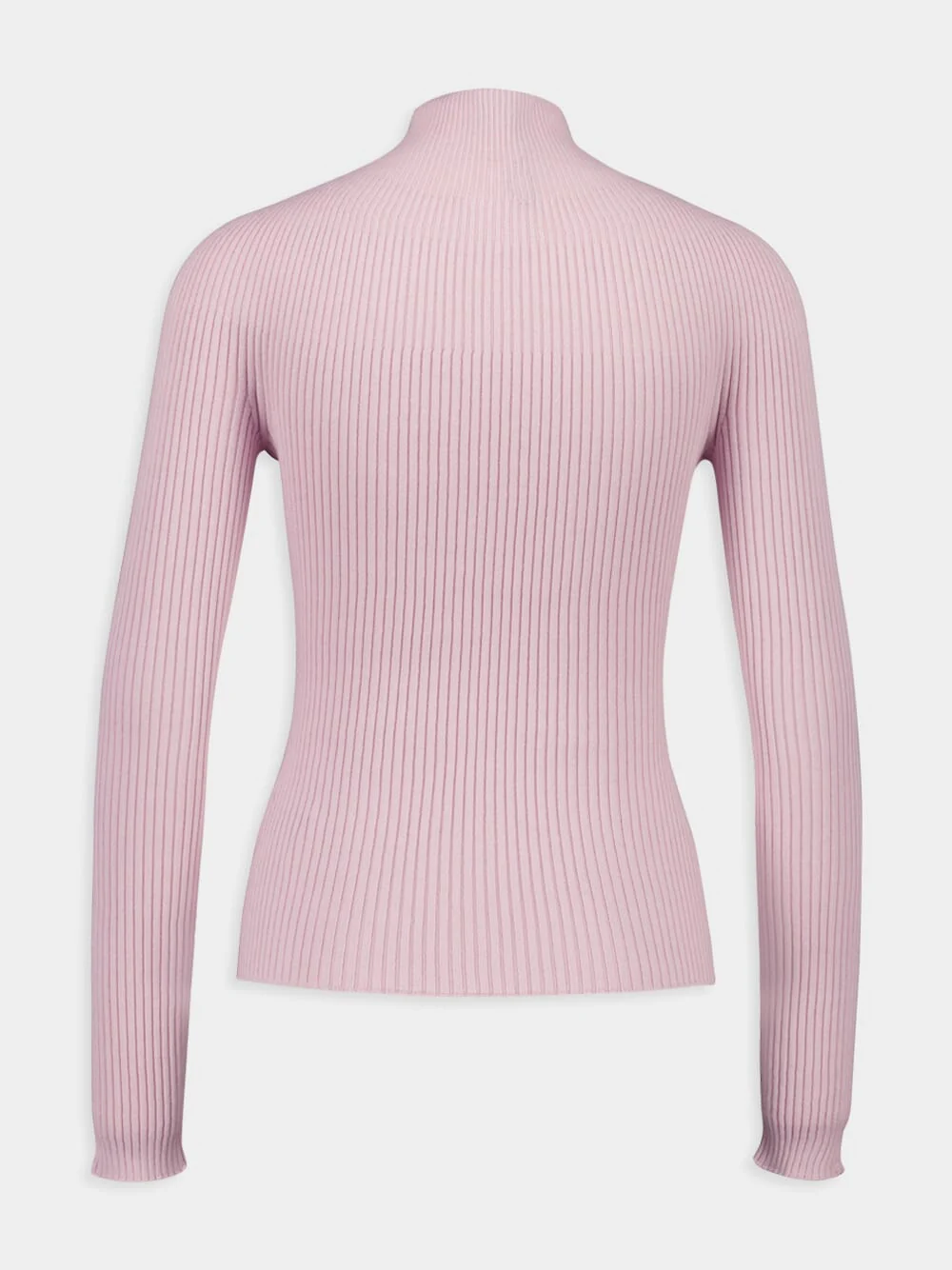 Salt Pink Solar Light Rib Mockneck Sweater - Image 4