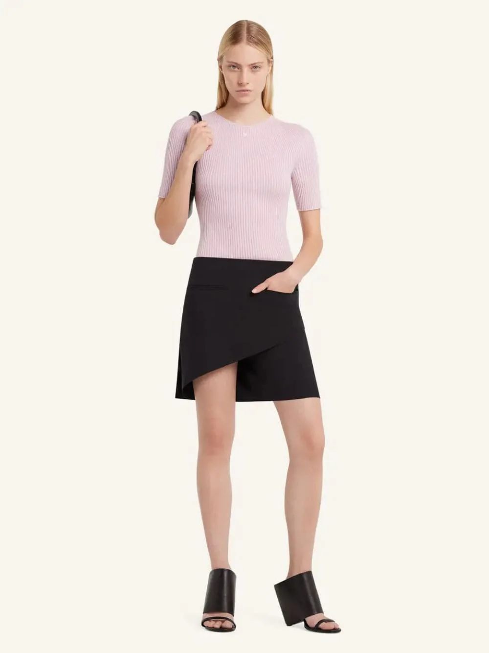 Salt Pink Solar Light Rib Sweater