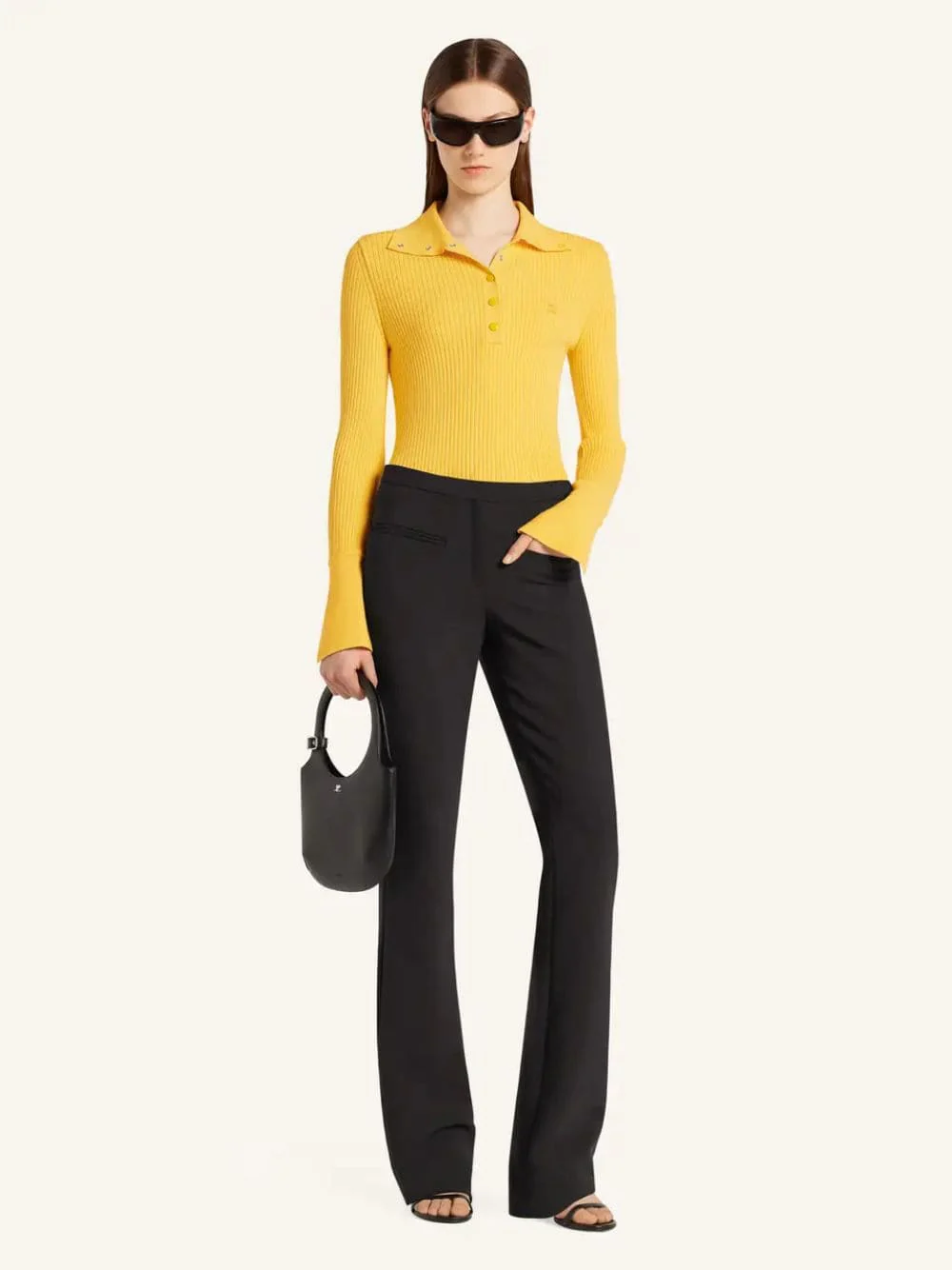 Sun Yellow Classic Rib Polo Shirt