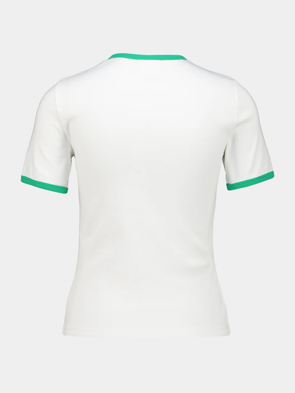 Heritage White and Green Contrast Cotton T-Shirt - Image 2