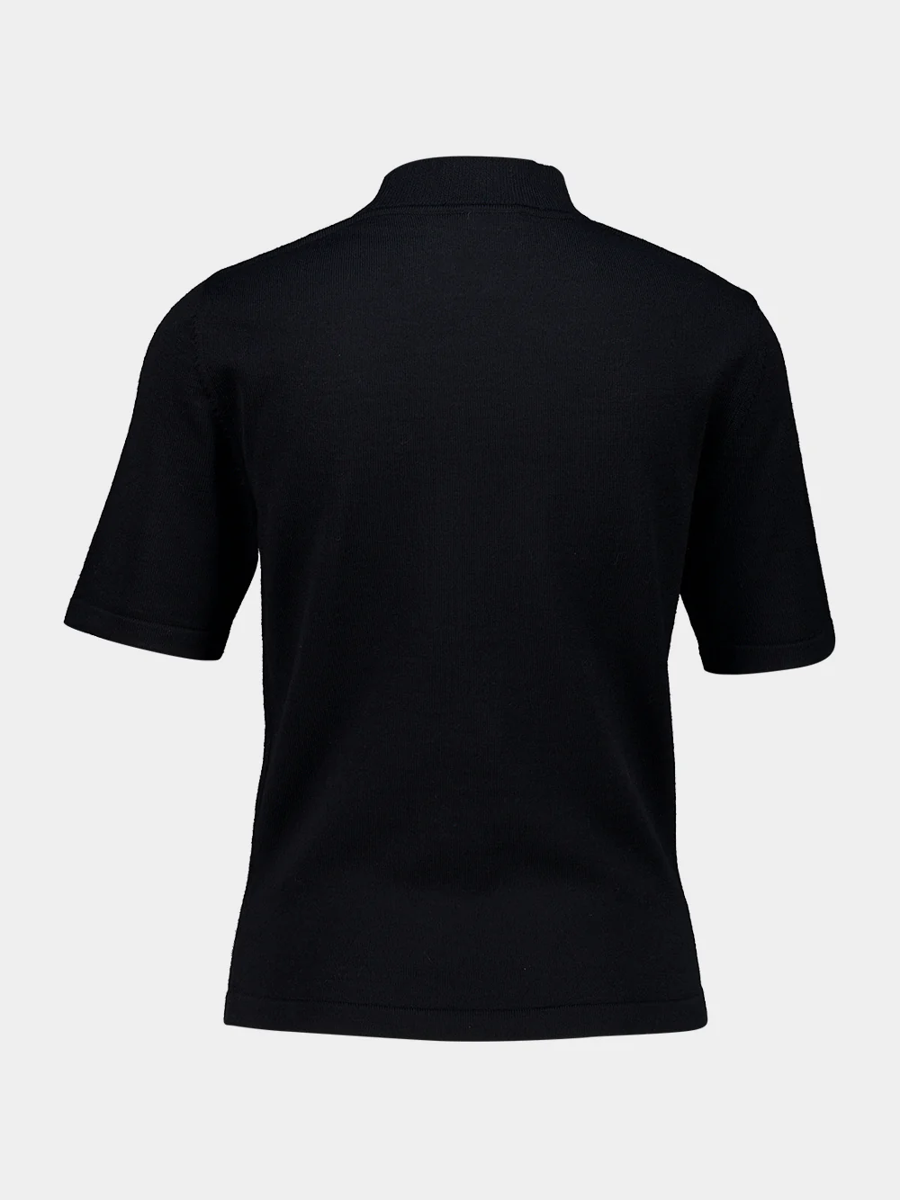 Black Merino Wool Cut-Out Top - Image 2