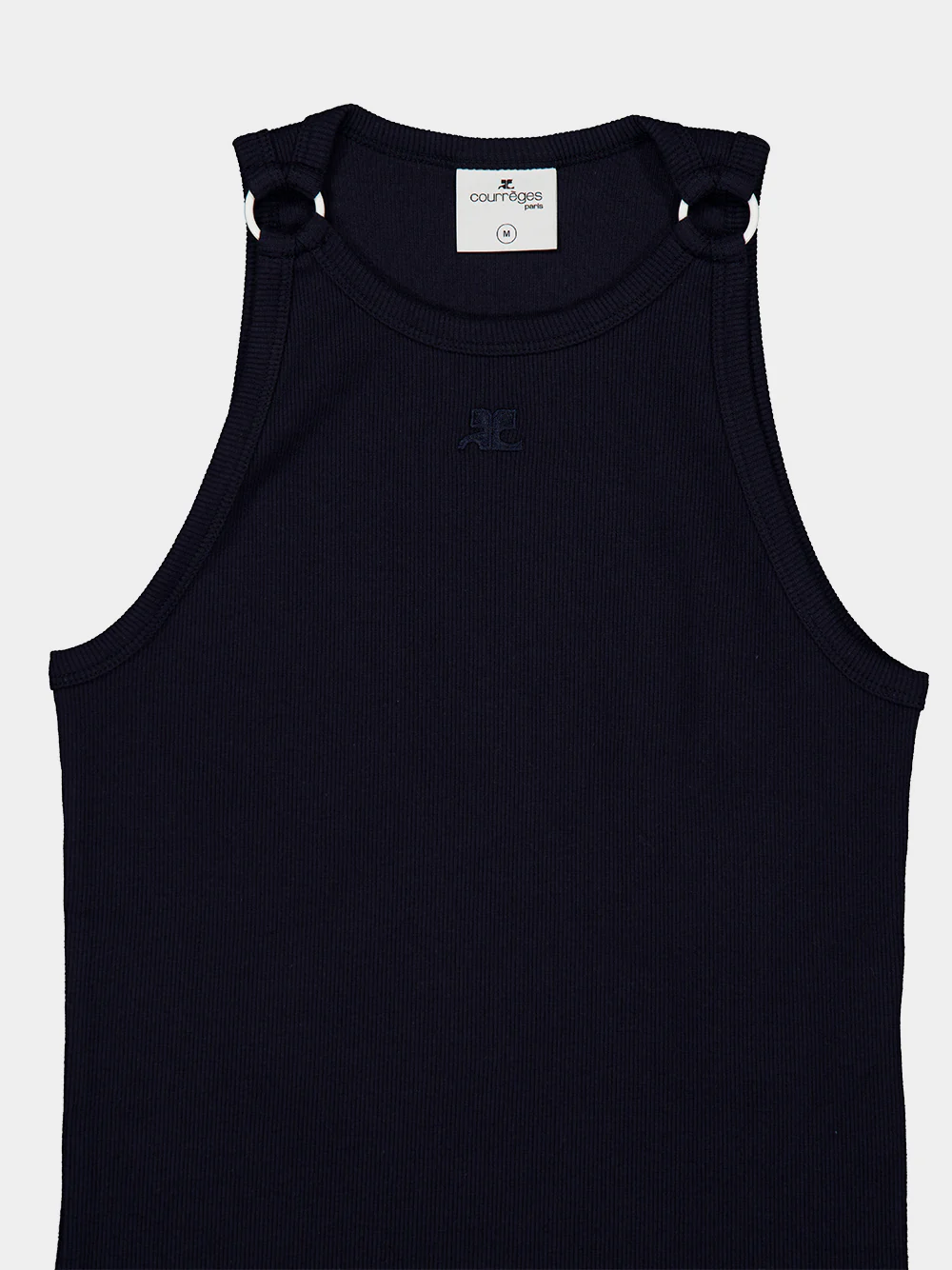 Navy Buckle Rib Tank Top - Image 3