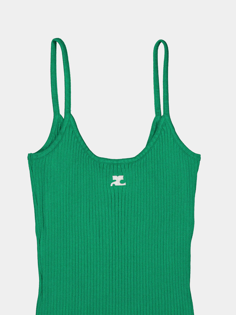 Green Rib Knit Tank Top - Image 3