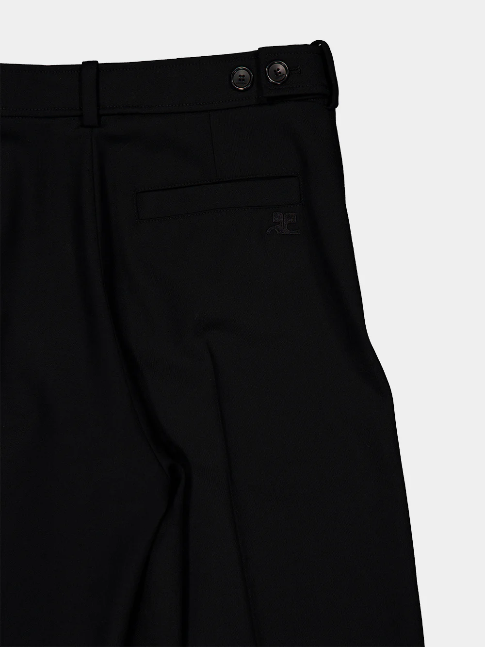 Black Tailored Wool Pleated Pants - Image 5