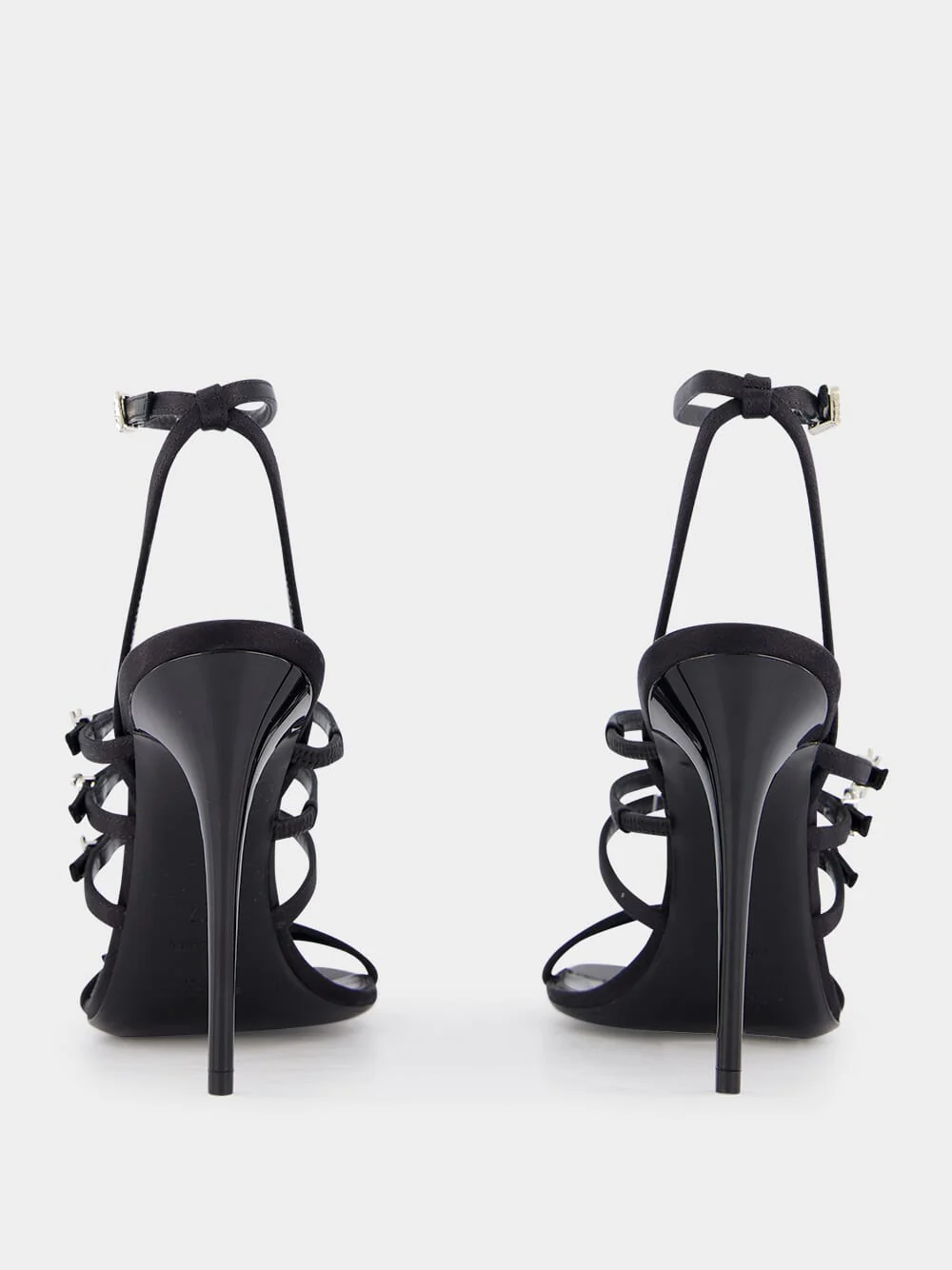 Crepe Satin And Rhinestones Jerry Sandals - Image 5