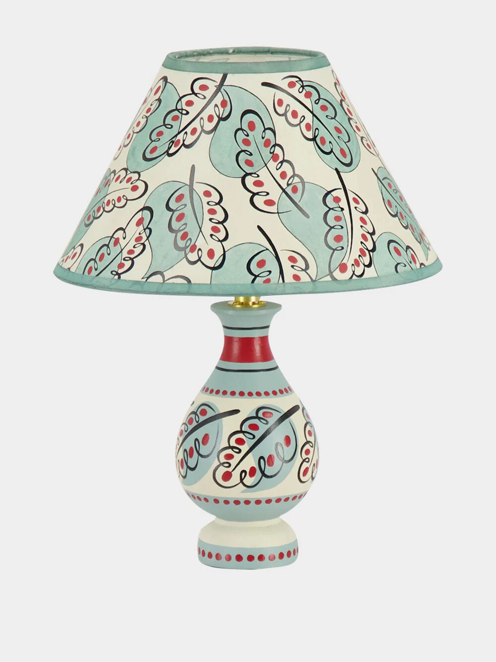 Paisley Leaf Vase Lamp