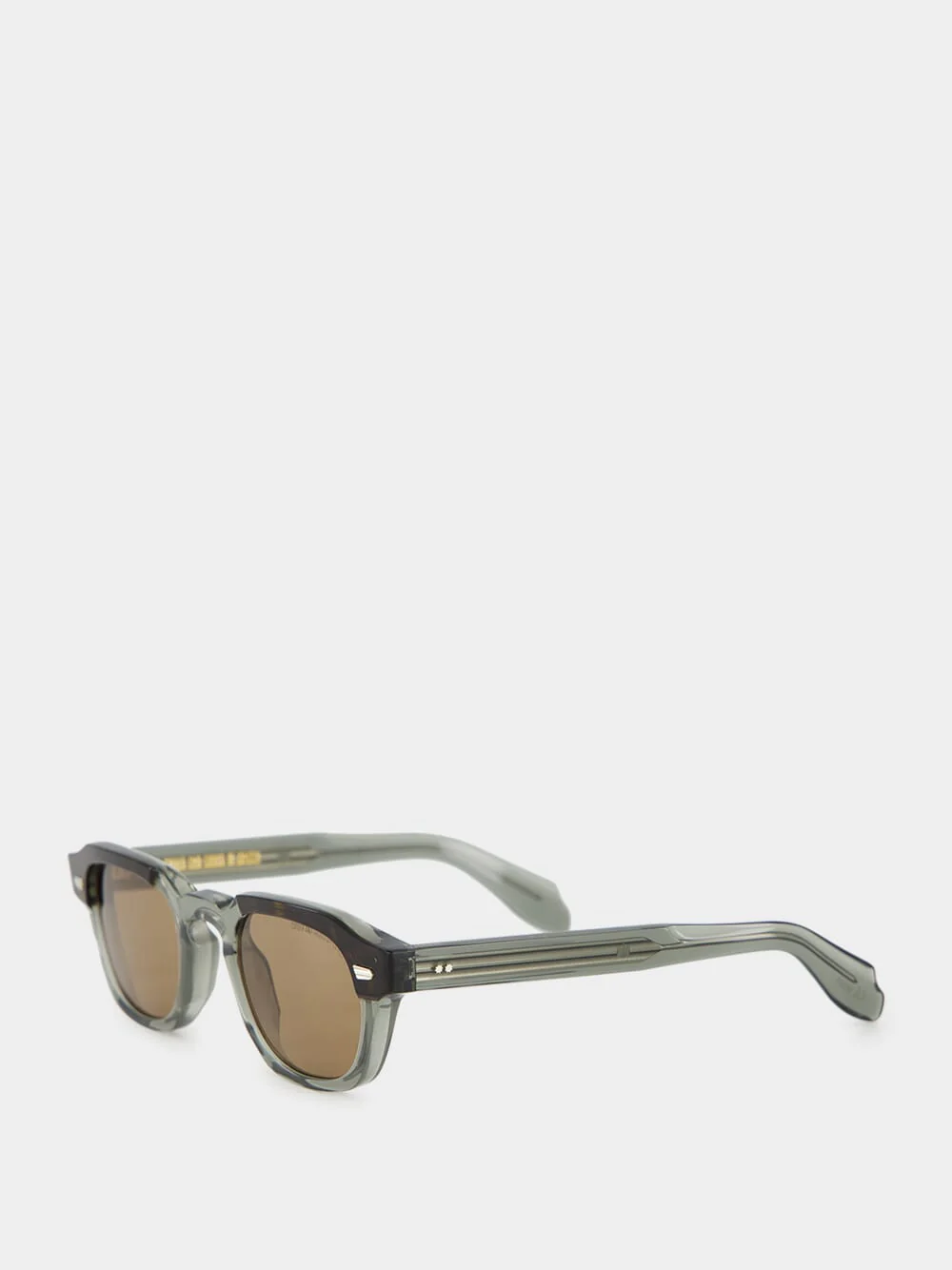 1420 Round Sunglasses in Havana on Grey - Image 4