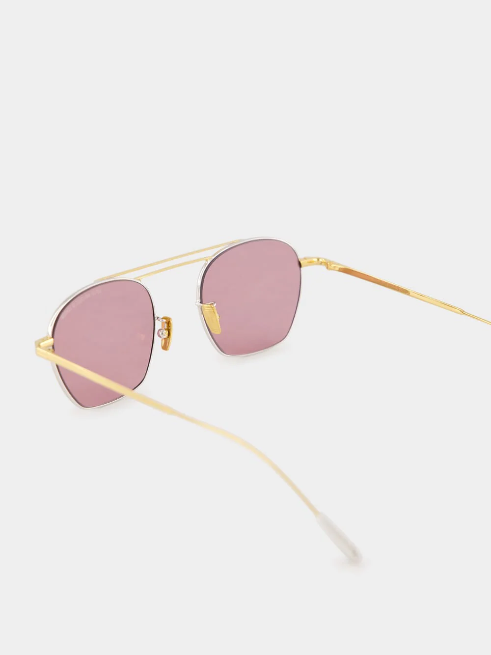 24k Rose Gold Octagonal Aviator Sunglasses - Image 4