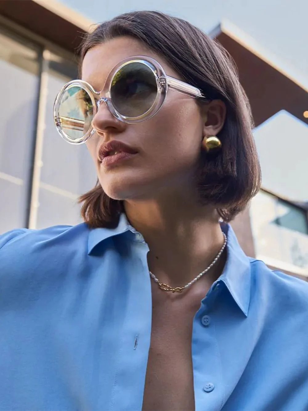 Crystal Round Sunglasses