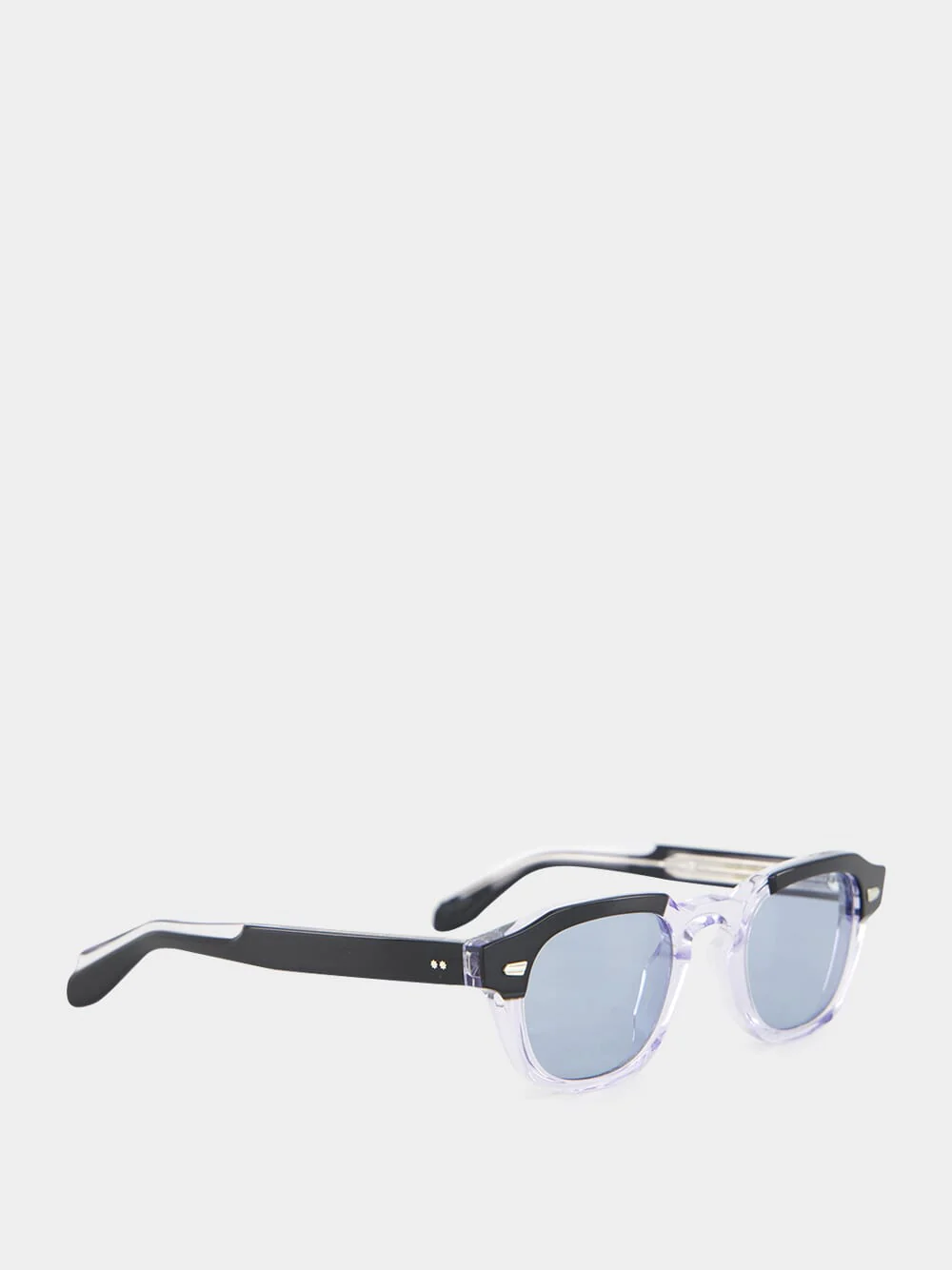 Black on Crystal 1420 Round Sunglasses - Image 2