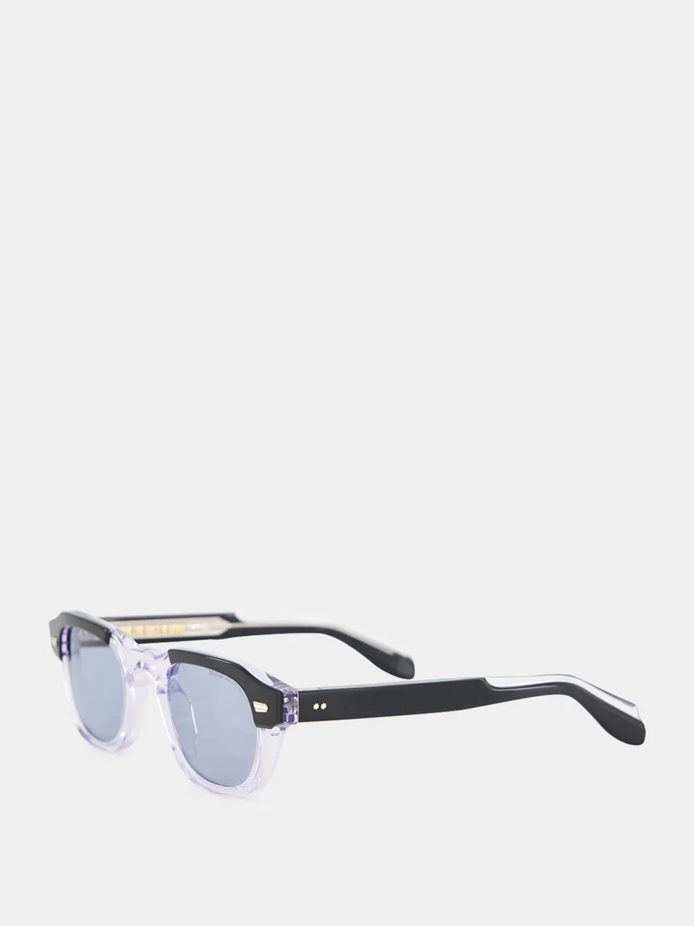 Black on Crystal 1420 Round Sunglasses - Image 3