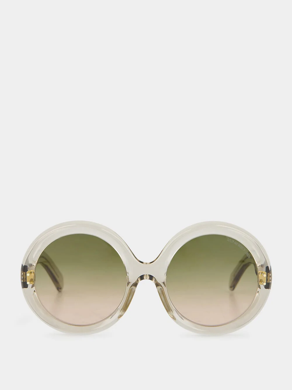 Sand Beige 1412 Round Sunglasses - Image 2