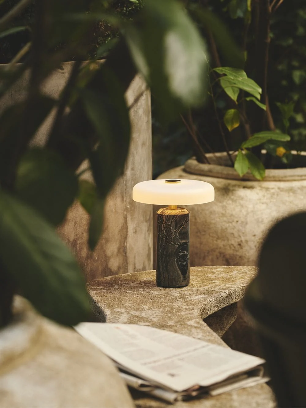 Charcoal and Opal Matte Trip LED Lamp - Image 2