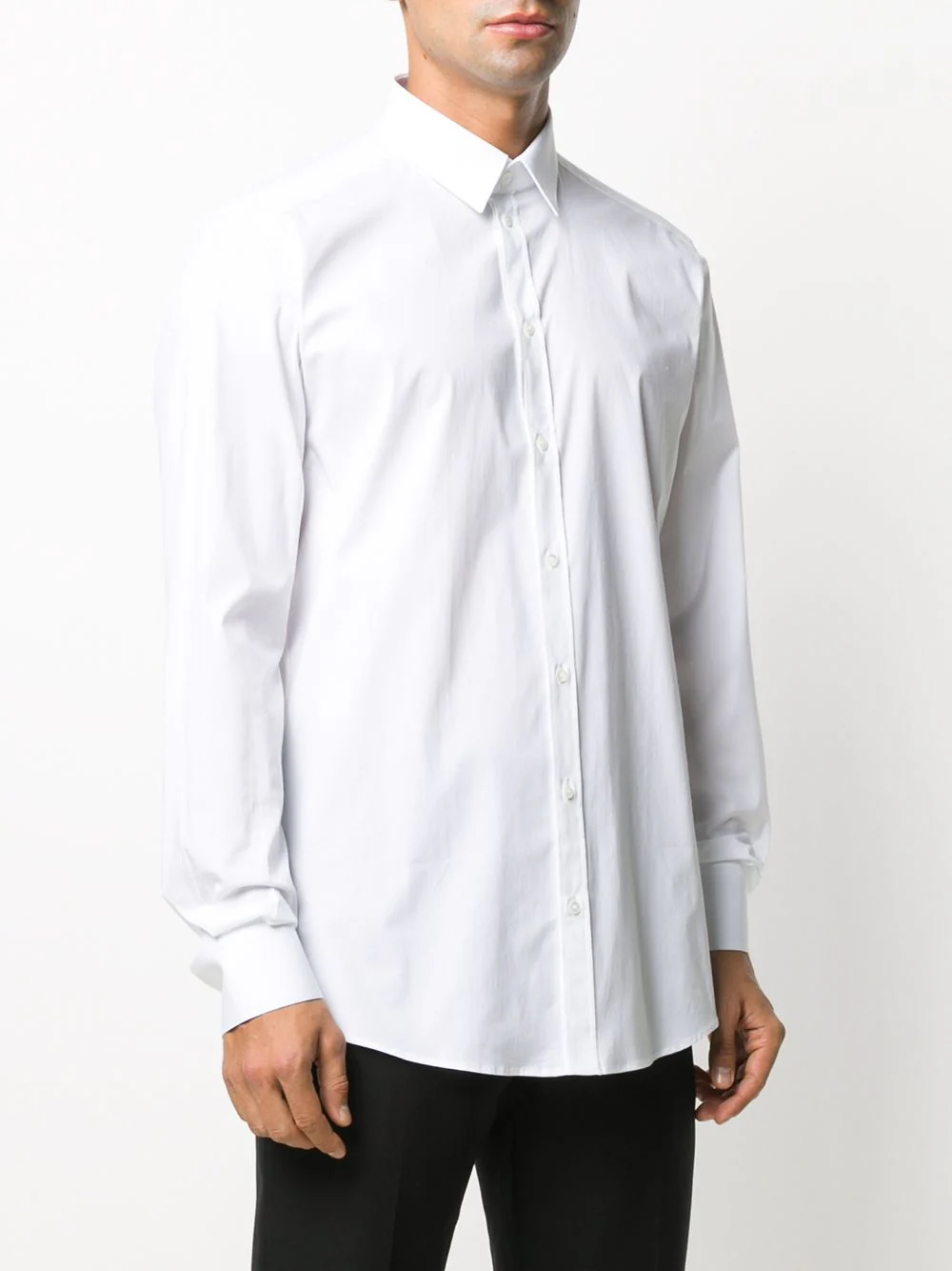 White Cotton Classic Shirt - Image 2