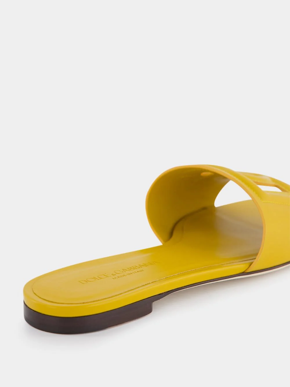 DG Logo Yellow Calfskin Sliders - Image 6