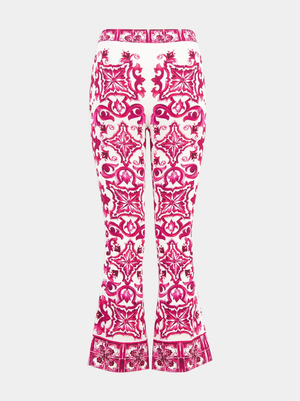 Majolica-Print Cropped Trousers - Image 2