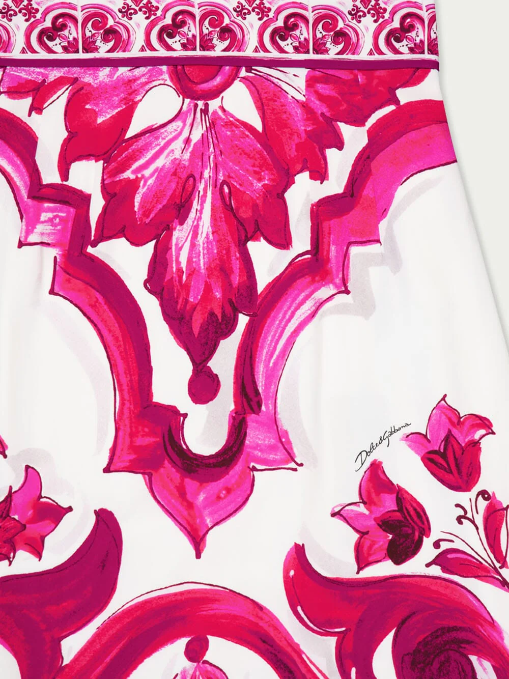 Majolica-Print A-Line Skirt - Image 3