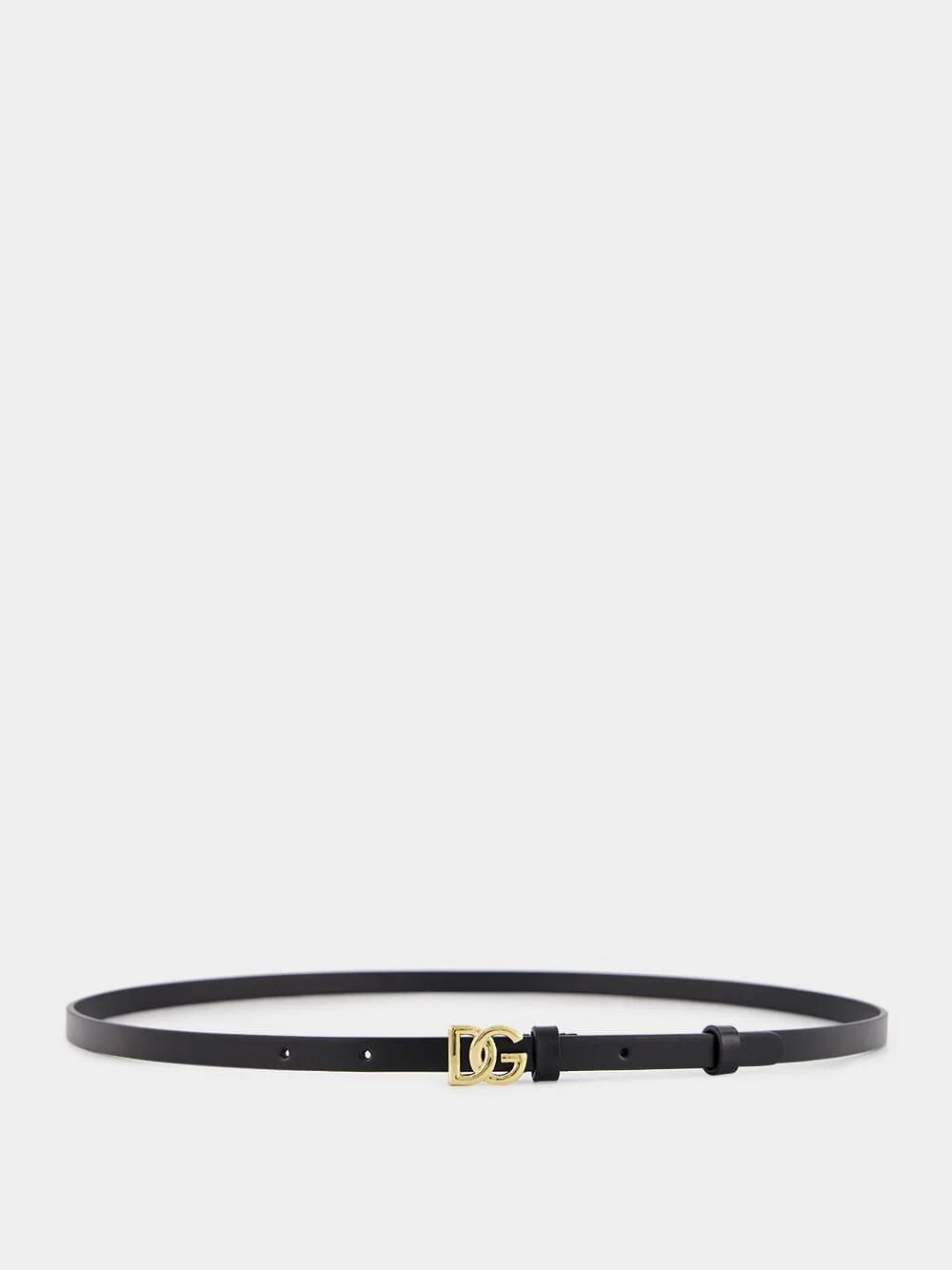 DG Logo Black Calfskin Belt