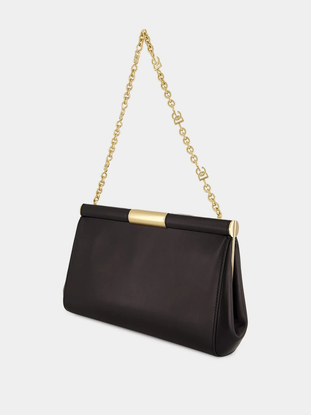 Black Large Marlene Leather Shoulder Bag - Image 4