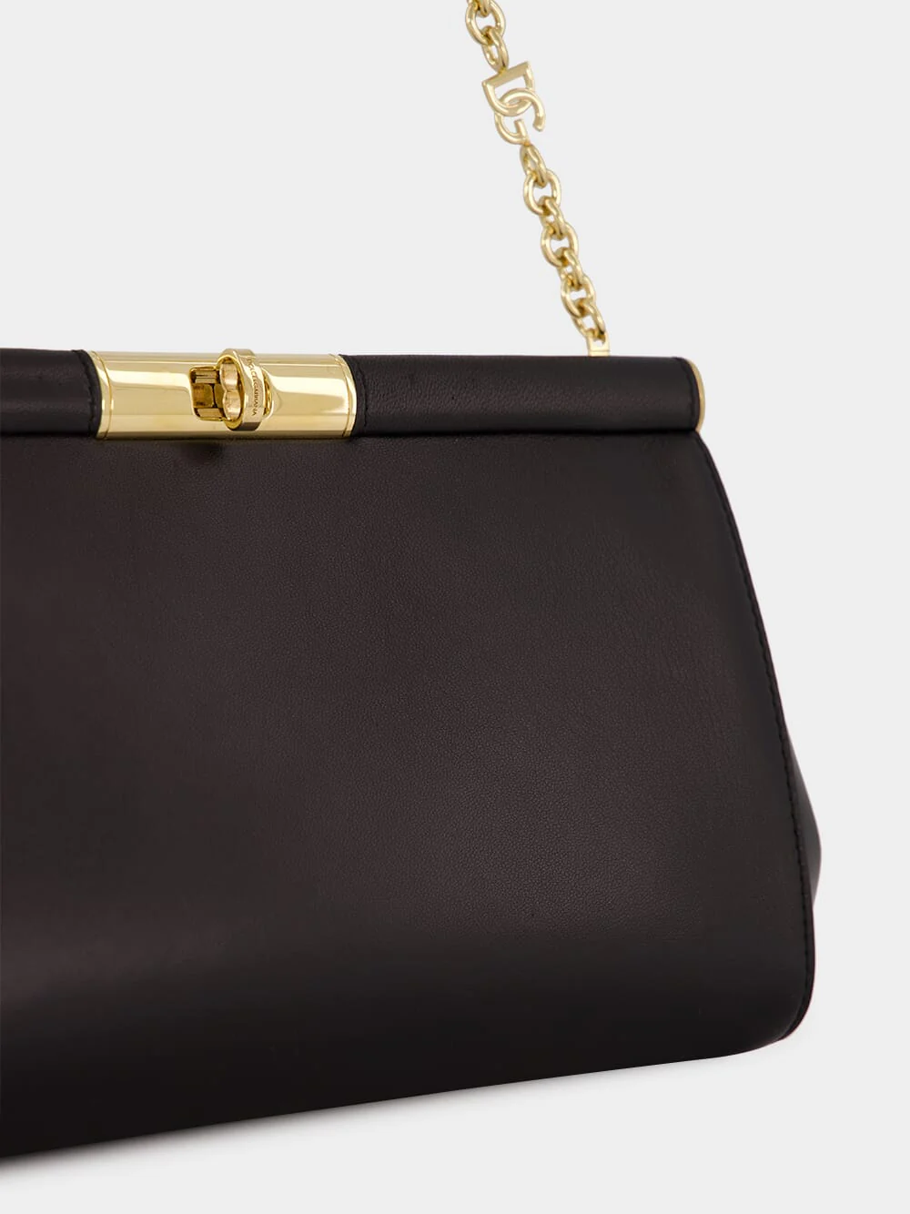 Black Large Marlene Leather Shoulder Bag - Image 6