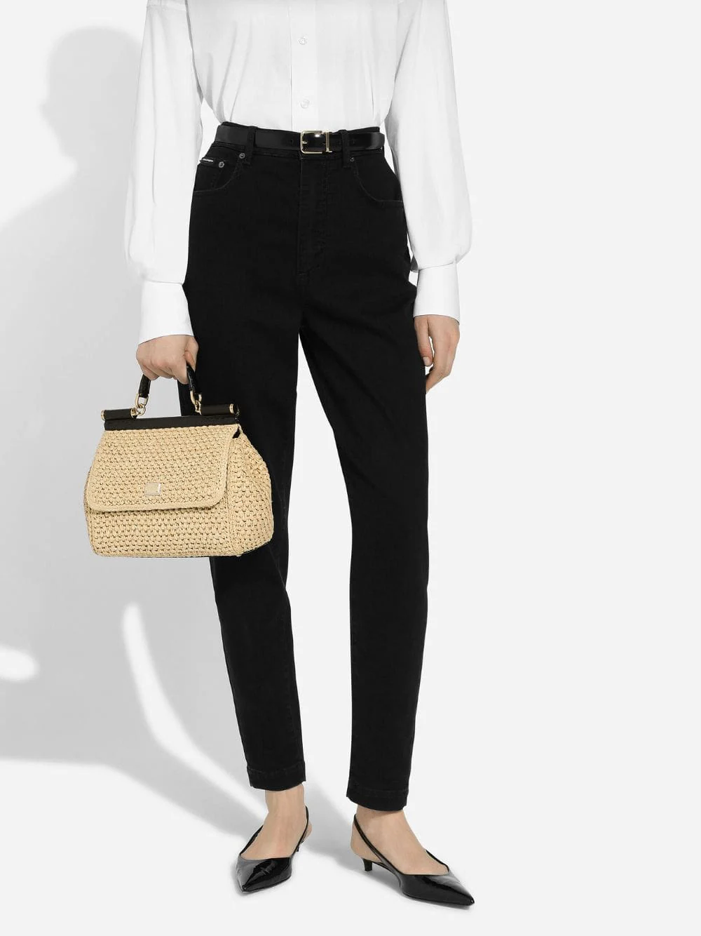 Large Raffia Crochet Sicily Handbag - Image 3