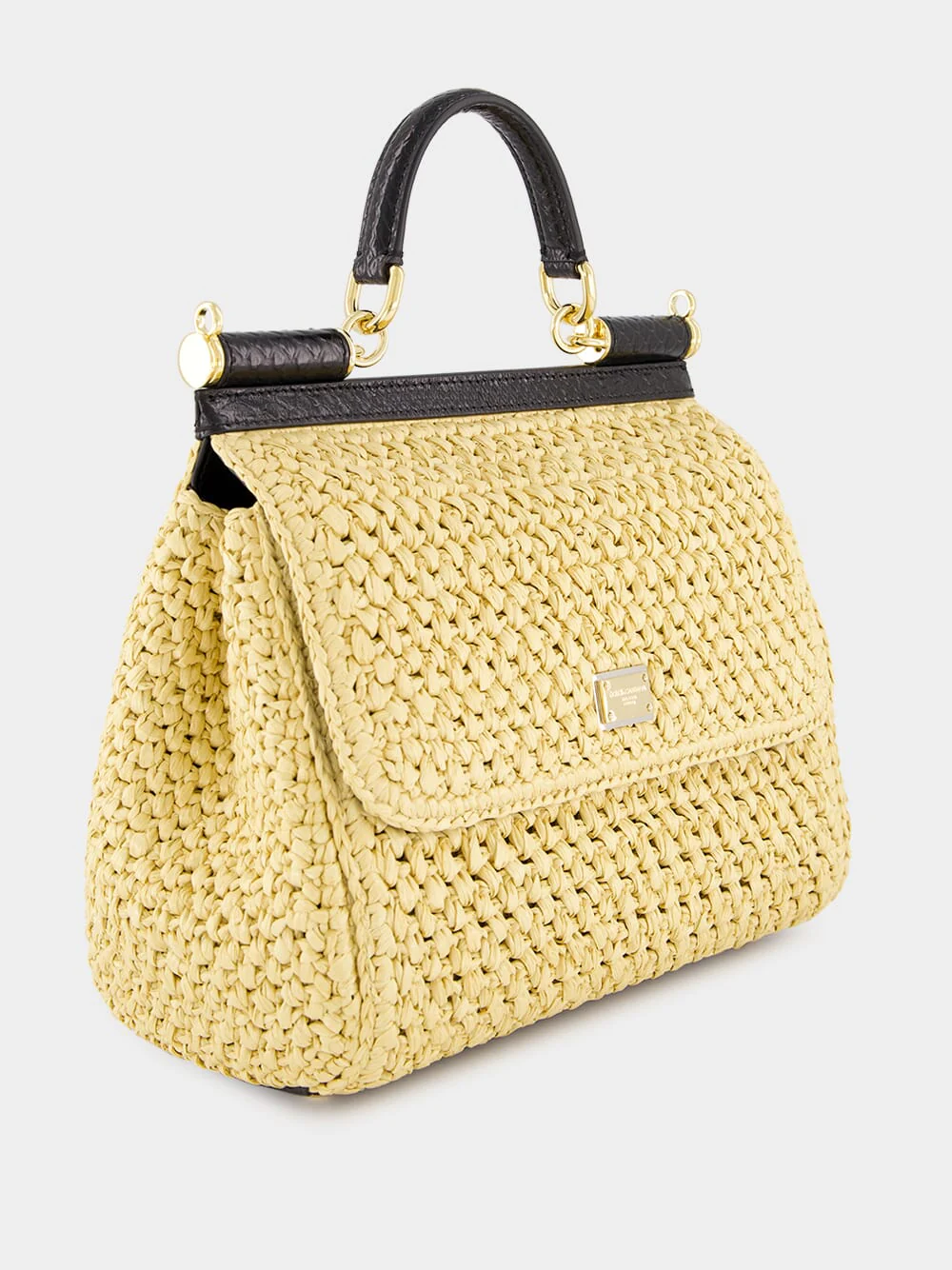 Large Raffia Crochet Sicily Handbag - Image 4