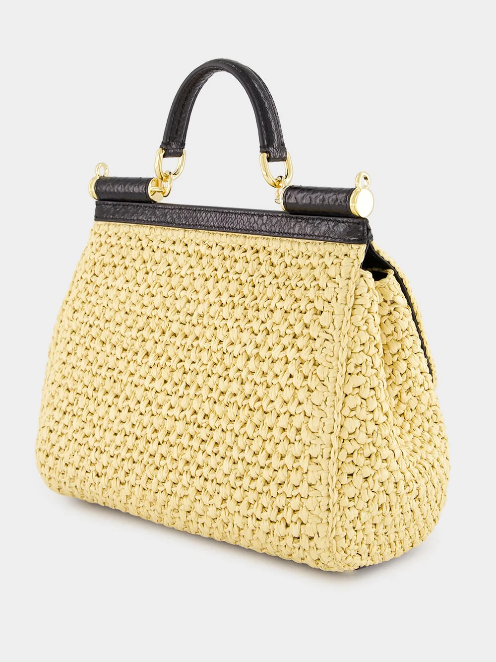 Large Raffia Crochet Sicily Handbag - Image 6