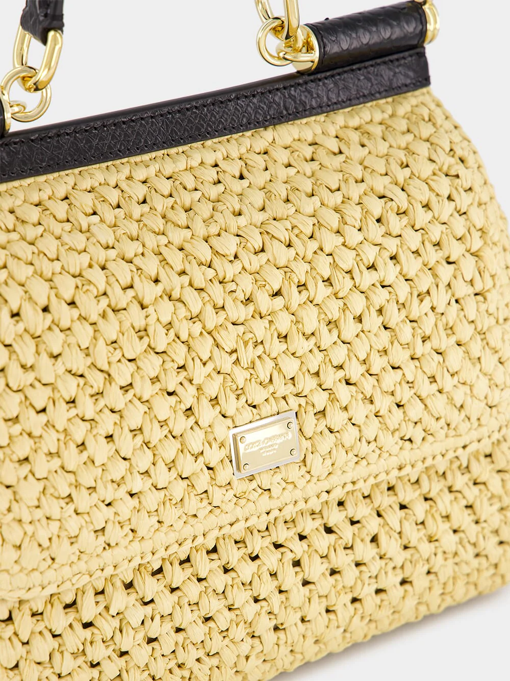 Large Raffia Crochet Sicily Handbag - Image 8