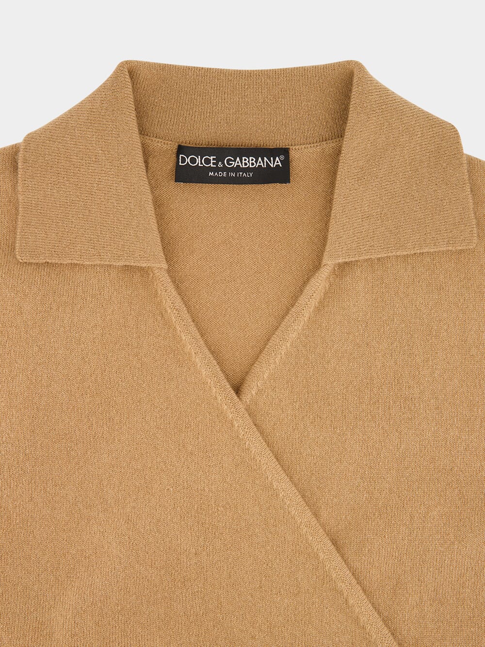 Beige Cashmere Wrap Cardigan - Image 5