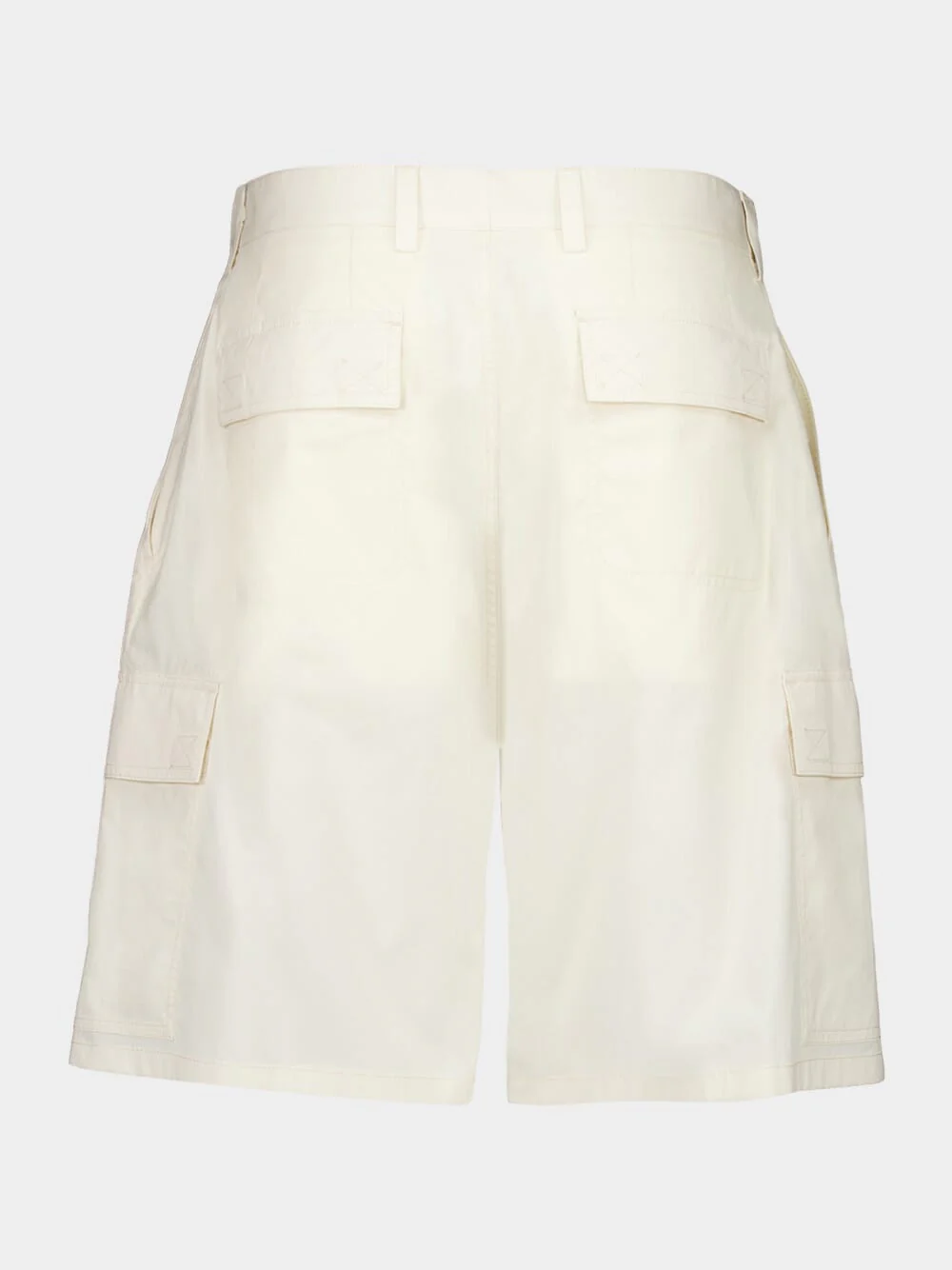 Beige Cotton Cargo Shorts - Image 6