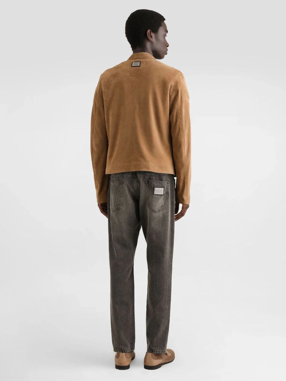 Beige Lambskin Leather Jacket - Image 4
