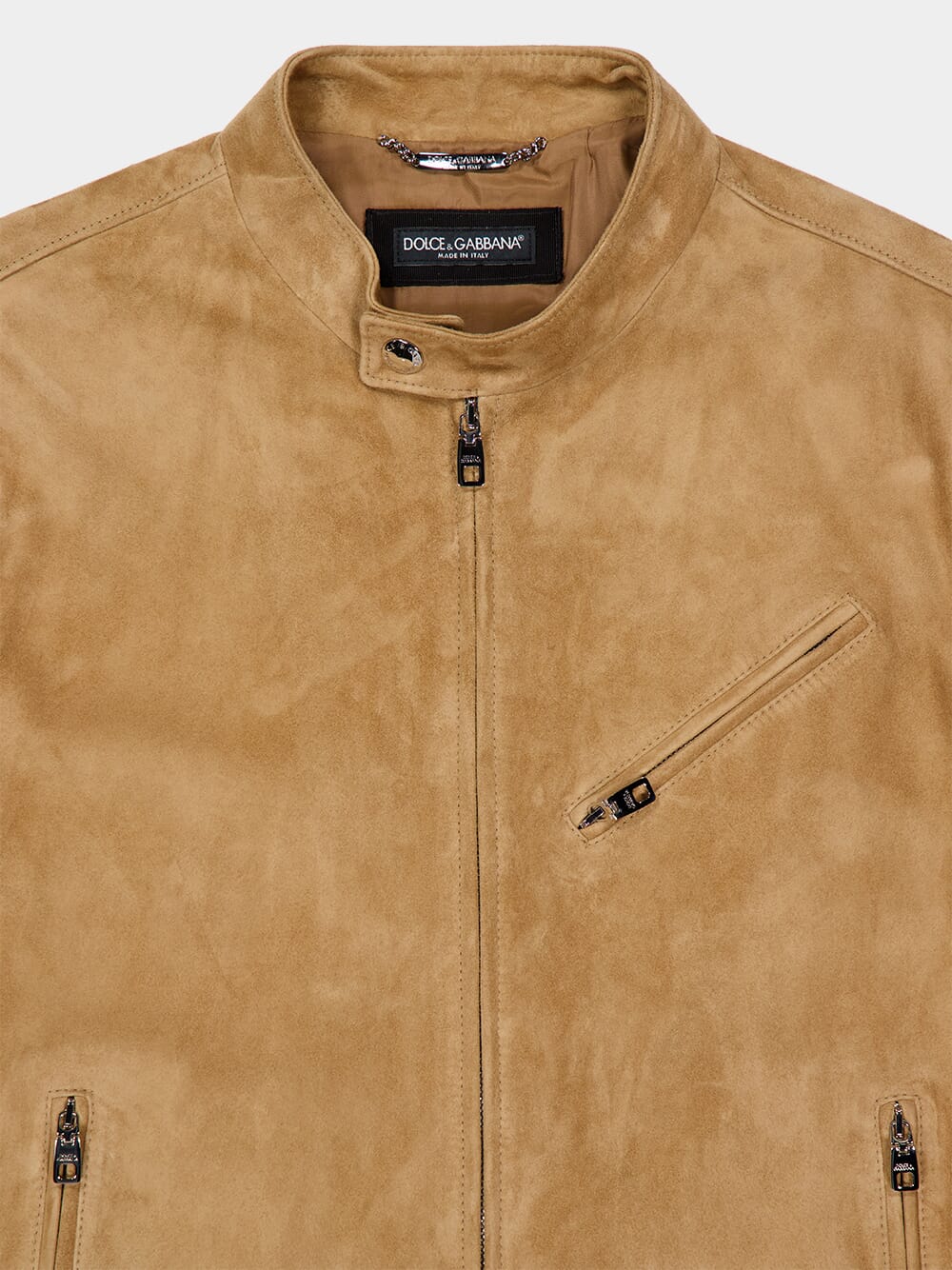 Beige Lambskin Leather Jacket - Image 5