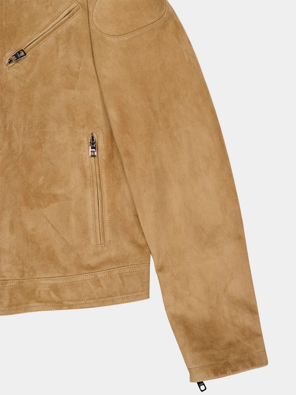 Beige Lambskin Leather Jacket - Image 6