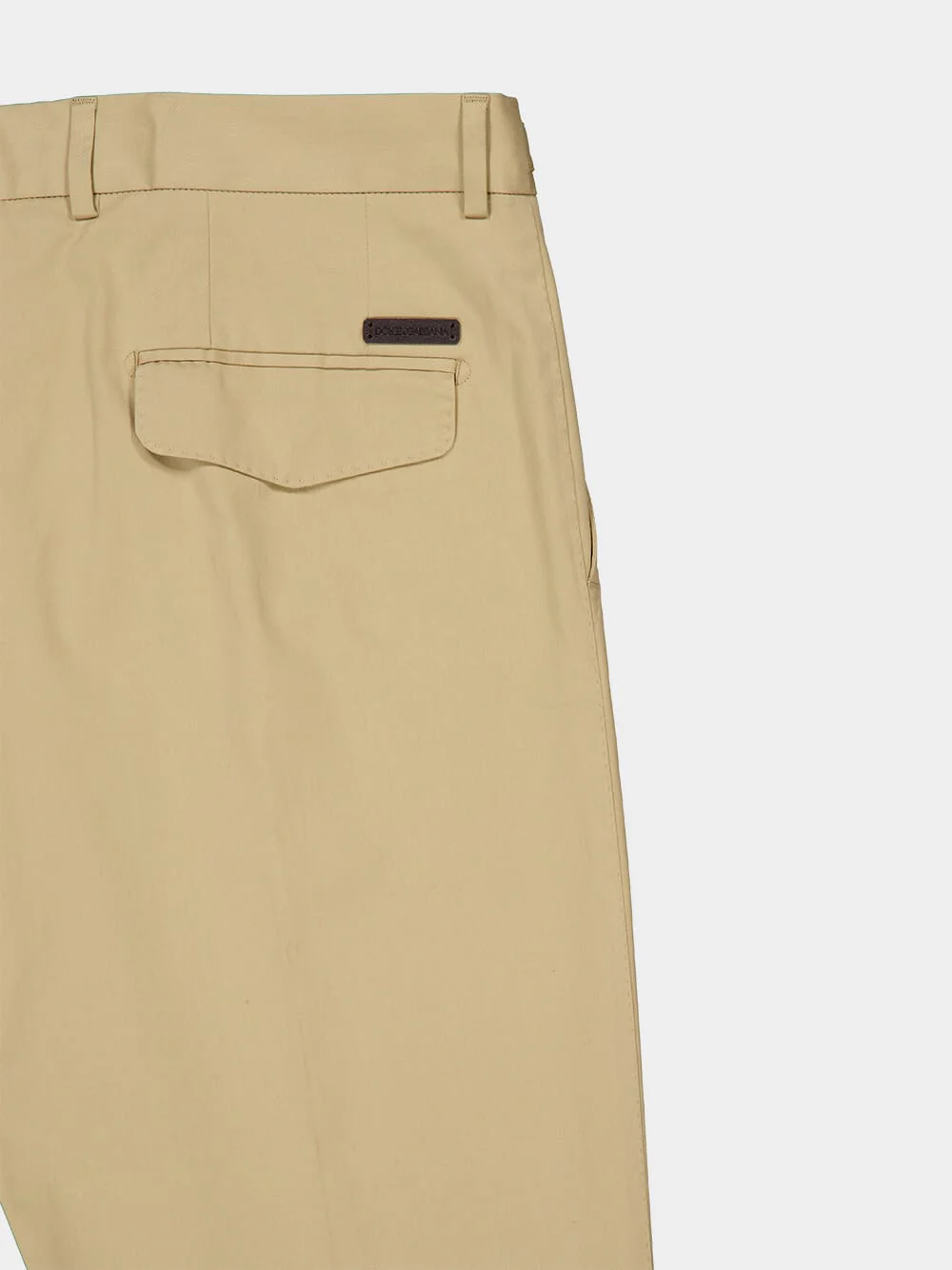 Beige Stretch Cotton Gabardine Trousers - Image 6