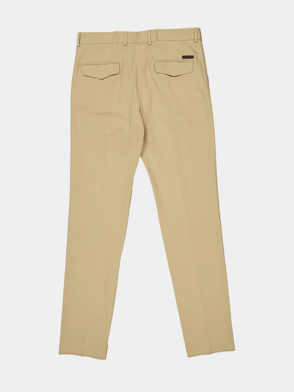 Beige Stretch Cotton Gabardine Trousers - Image 8
