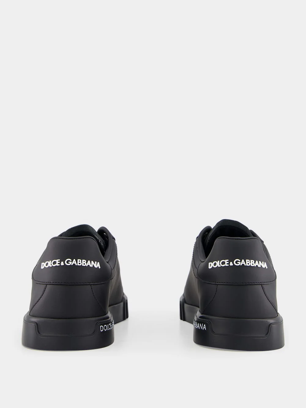 Black Calfskin Nappa Portofino Sneakers - Image 5
