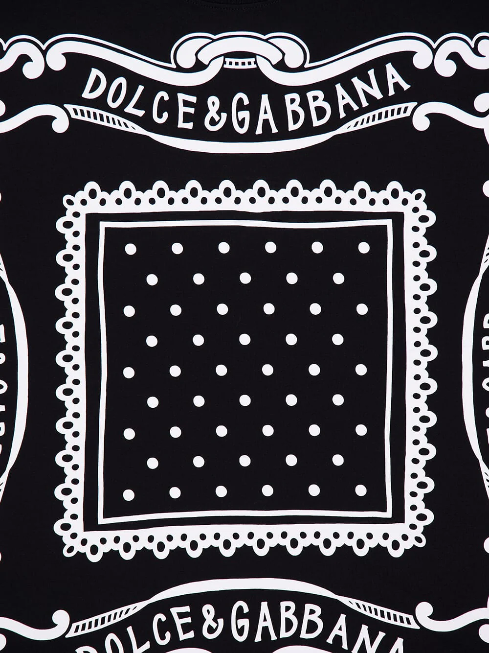 Black Cotton Bandanna Print T-shirt - Image 3